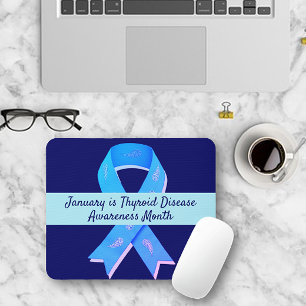 Alfombrilla De Ratón Cinta azul con enfermedad tiroidea de Paisley
