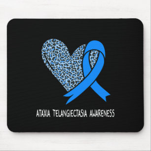 Alfombrilla De Ratón Cinta azul de concienciación sobre Ataxia Telangie