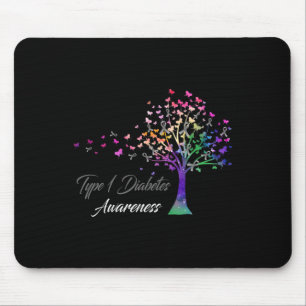 Alfombrilla De Ratón Cinta de árbol de tipo 1 Conciencia sobre la diabe