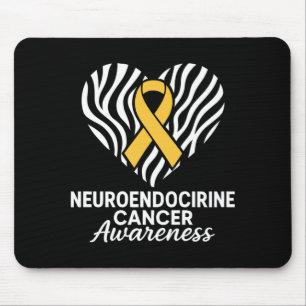 Alfombrilla De Ratón Cinta de cebra de conciencia del cáncer neuroendoc