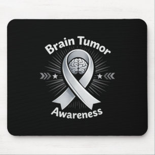 Alfombrilla De Ratón Cinta de conciencia de tumor cerebral en mayo llev