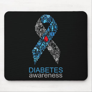 Alfombrilla De Ratón Cinta de concienciación sobre la diabetes del Día