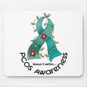 Alfombrilla De Ratón Cinta de la flor de PCOS
