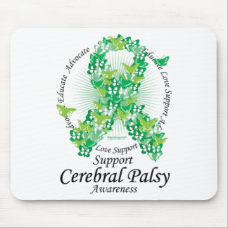 Alfombrilla De Ratón Cinta de la parálisis cerebral de mariposas