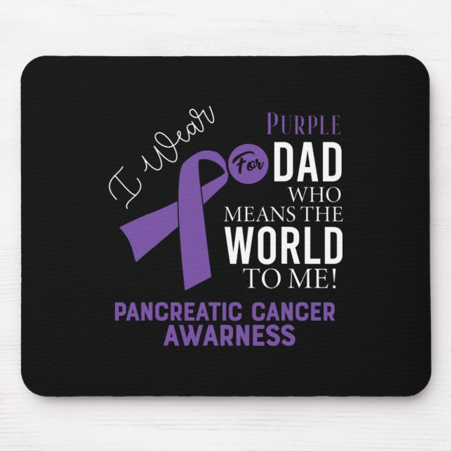 Alfombrilla De Ratón Cinta de lucha contra el cáncer de páncreas 17 (Frente)