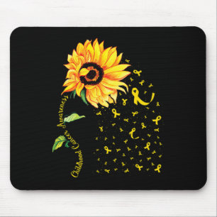 Alfombrilla De Ratón Cinta de oro de girasol para la infancia Concienci