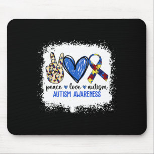 Alfombrilla De Ratón Cinta de Paz Amor Conciencia del Autismo Acepta Am