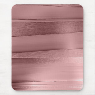 Alfombrilla De Ratón Cinta de rosa dorada textura metálica elegante