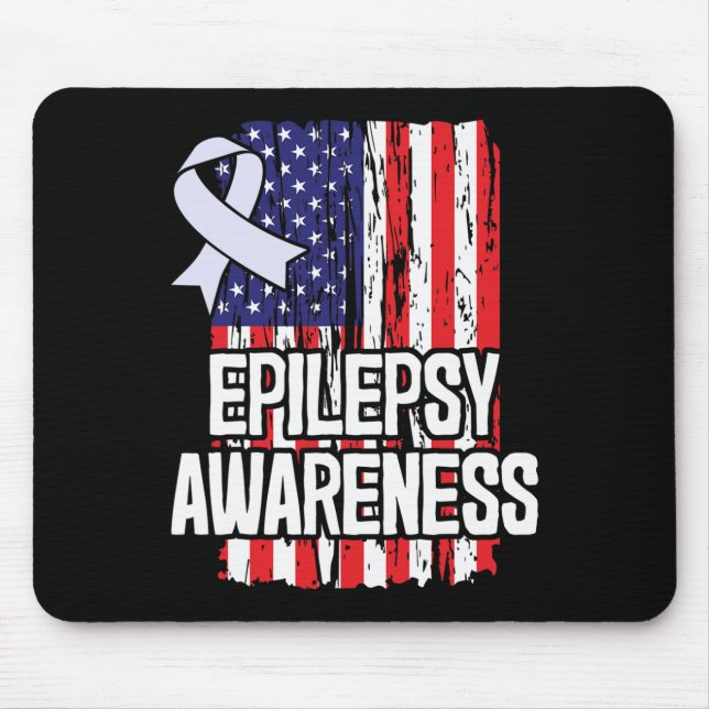Alfombrilla De Ratón Cinta de sensibilización sobre la epilepsia de la  (Frente)