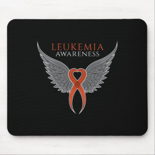 Alfombrilla De Ratón Cinta de sensibilización sobre leucemia naranja co