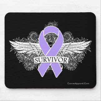 Alfombrilla De Ratón Cinta de SURVIVOR alada de cáncer