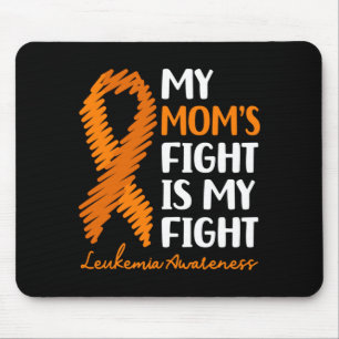 Alfombrilla De Ratón Cinta Naranja de Conciencia de la Leucemia Mamá Su
