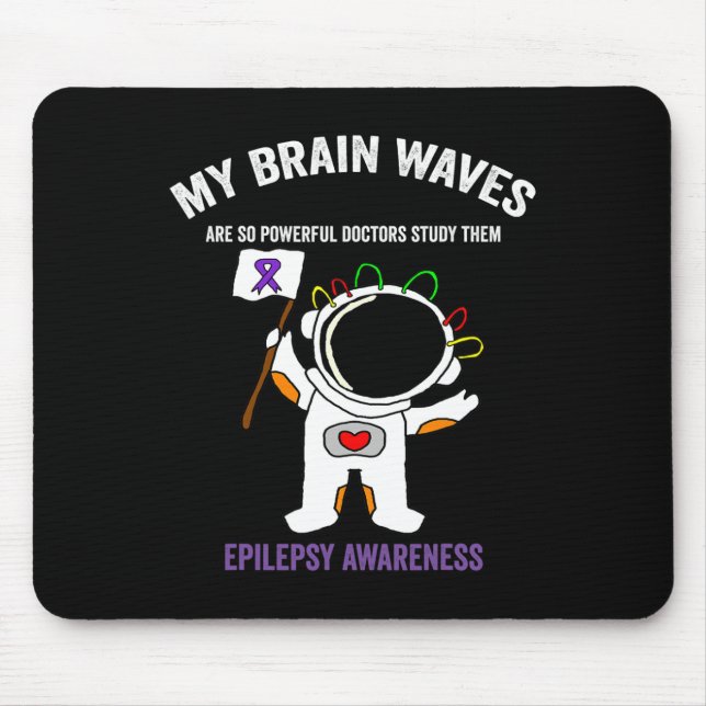 Alfombrilla De Ratón Cinta púrpura de la conciencia de la epilepsia - E (Frente)