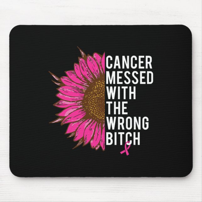 Alfombrilla De Ratón Cinta Rosa Del Cáncer De Mama Envuelta Con El Erro (Frente)