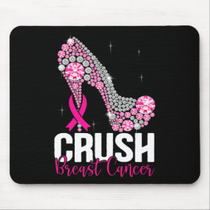 Alfombrilla De Ratón Cinta rosa para la toma de conciencia del cáncer d