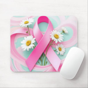 Alfombrilla De Ratón Cinta rosa y marea conciencia del cáncer de mama