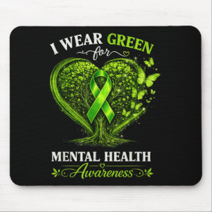 Alfombrilla De Ratón Cinta Verde Salud Mental Salud Mental