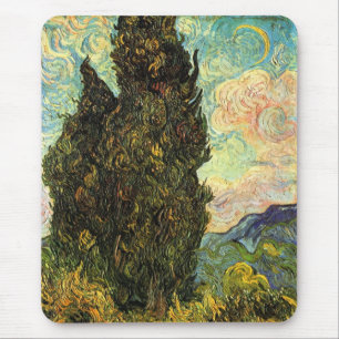 Alfombrilla De Ratón Cipreses por Vincent van Gogh