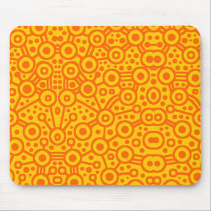 Alfombrilla De Ratón Circuito Alien II - Naranja en Amber