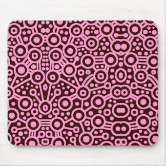 Alfombrilla De Ratón Circuito alienígena II - Rosa en marrón oscuro