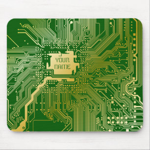 Alfombrilla De Ratón Circuito monograma Motherboard Electronics Chip Te