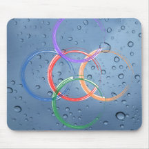 círculo colorido con gotas de agua
