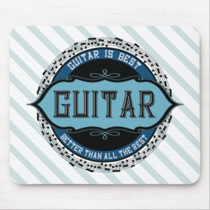 Alfombrilla De Ratón Círculo de notas de música de guitarra