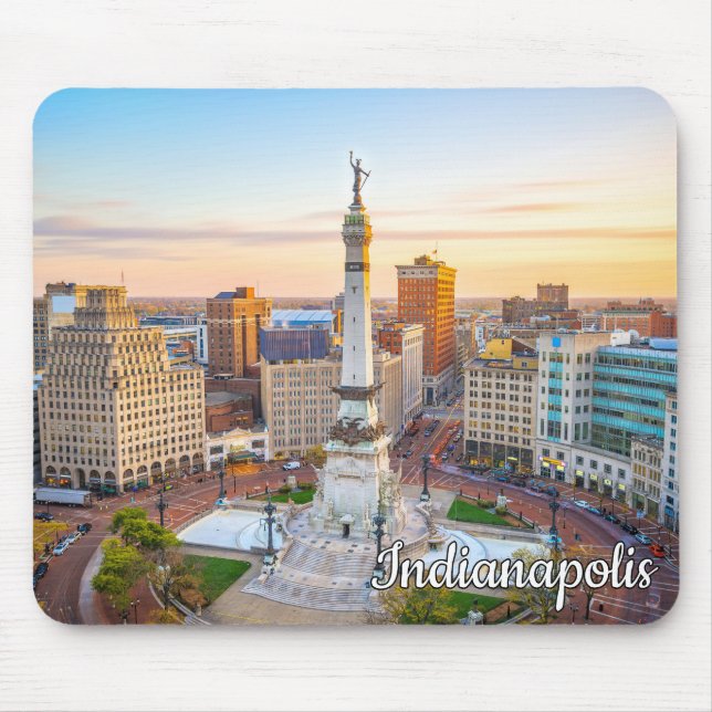 Alfombrilla De Ratón Círculo del Monumento, Indianápolis, Indiana, Esta (Frente)