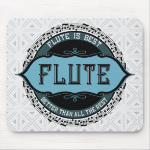 Alfombrilla De Ratón Círculo Flute Mejor Nota Musical