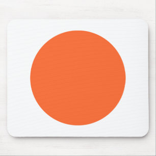 Alfombrilla De Ratón Círculo - Naranja de otoño con blanco