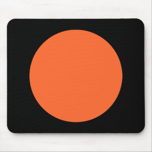 Alfombrilla De Ratón Círculo - Naranja de otoño con negro