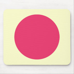 Alfombrilla De Ratón Círculo - Rojo real y amarillo pálido