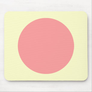 Alfombrilla De Ratón Círculo - Rosa suave con amarillo pálido