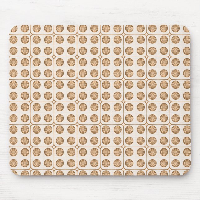 Alfombrilla De Ratón Círculos de encanto retro Mousepad, oro (Frente)