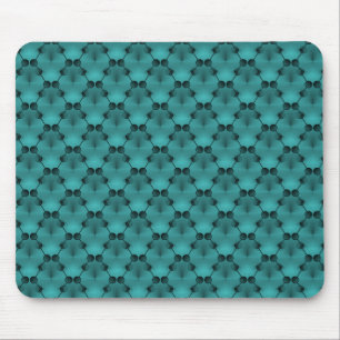 Alfombrilla De Ratón Círculos de funk retro Verde azulado esparcido Mou