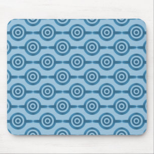 Alfombrilla De Ratón Círculos de moda azul metálico Mousepad