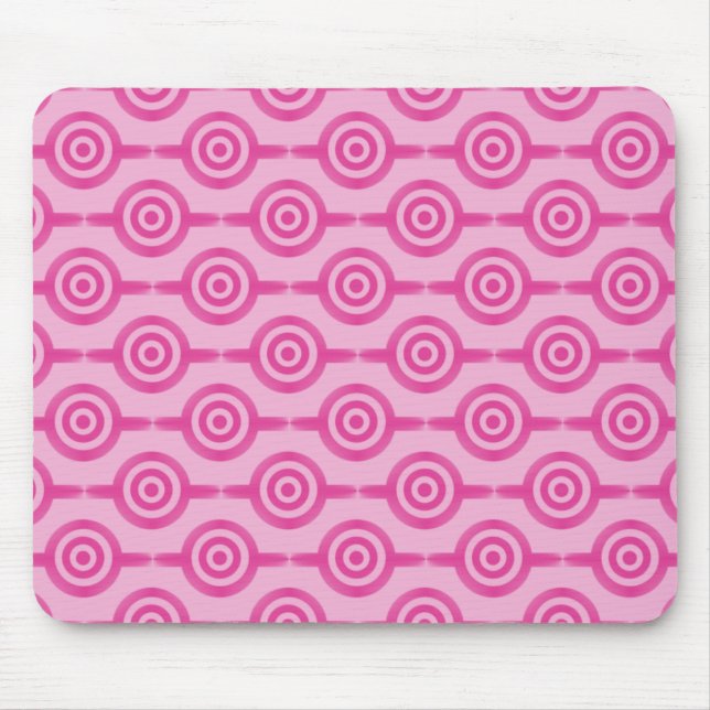 Alfombrilla De Ratón Círculos de moda rosado caliente Mousepad (Frente)