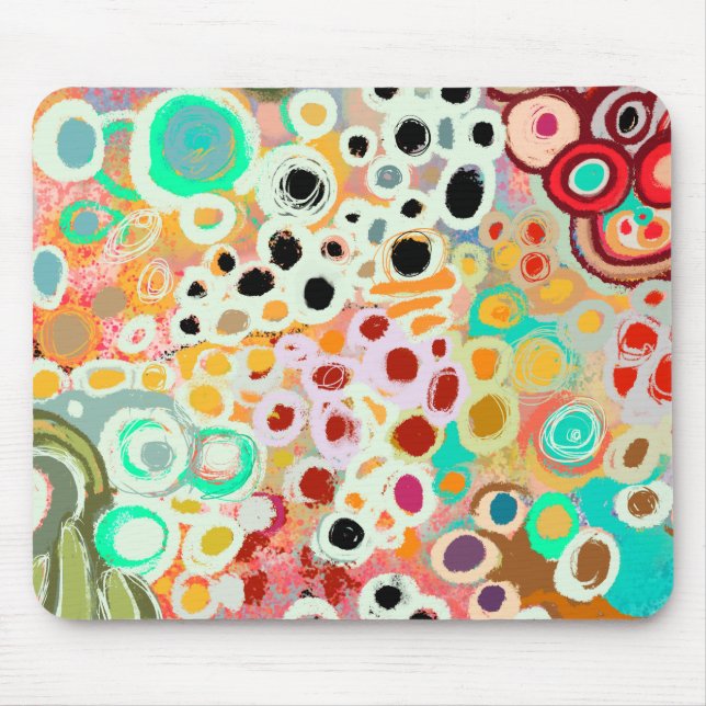 Alfombrilla De Ratón círculos divertidos (Frente)