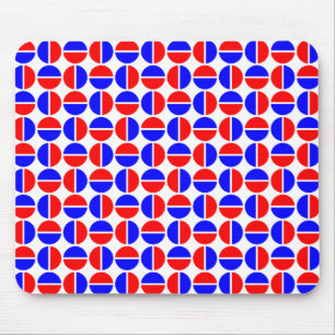 Alfombrilla De Ratón Círculos giratorios - Rojo y Azul