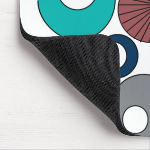 Alfombrilla De Ratón Círculos modernos de mediados del siglo