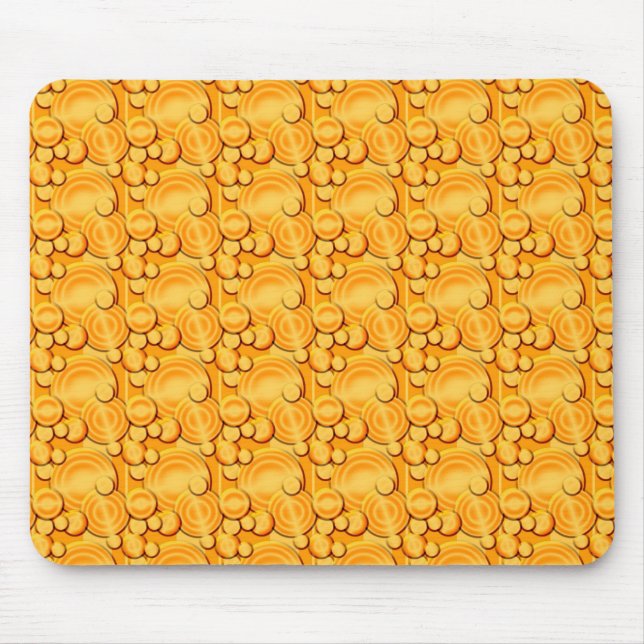 Alfombrilla De Ratón Círculos naranjas (Frente)