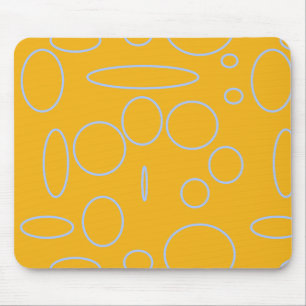 Alfombrilla De Ratón Círculos naranjas y bucles Mousepad