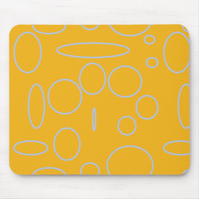 Alfombrilla De Ratón Círculos naranjas y bucles Mousepad (Frente)