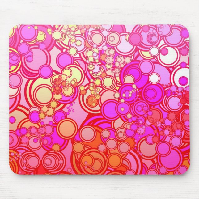 Alfombrilla De Ratón Círculos retros (Frente)