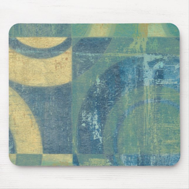 Alfombrilla De Ratón Círculos y paneles multicolores (Frente)