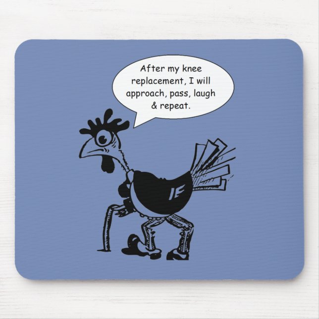 Alfombrilla De Ratón Cirugía post-rodilla - Tan divertida (Frente)