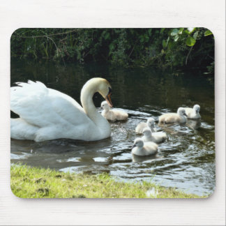 Alfombrilla De Ratón Cisne blanco con garrapatas