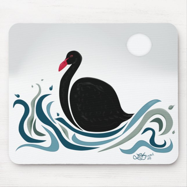 Alfombrilla De Ratón Cisne negro (Frente)