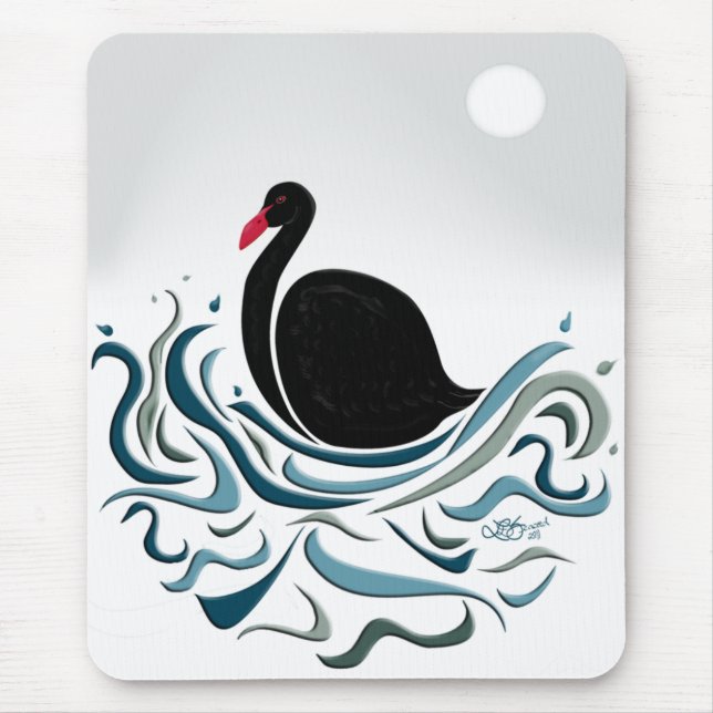 Alfombrilla De Ratón Cisne negro (Frente)