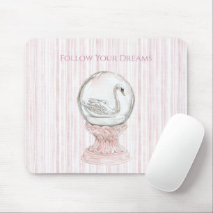 Alfombrilla De Ratón Cisne Rayas Rosadas